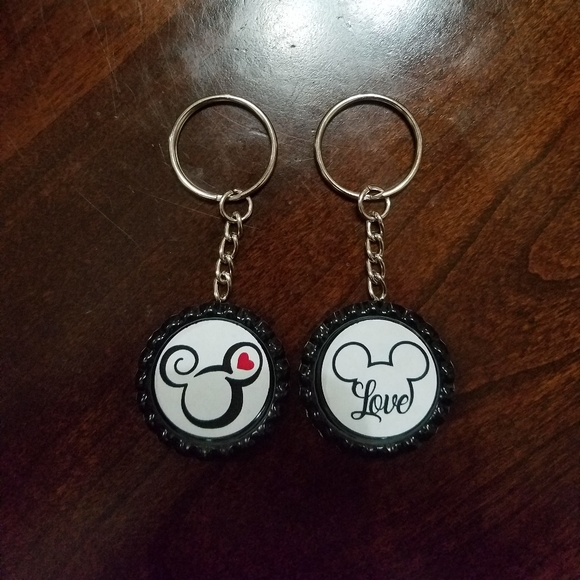 Handmade Accessories - Mickey Mouse Bottle Cap Keychains